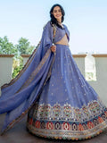 Beautiful Lavender Silk Sequins Embroidered Lehenga Choli With Dupatta
