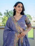Beautiful Lavender Silk Sequins Embroidered Lehenga Choli With Dupatta