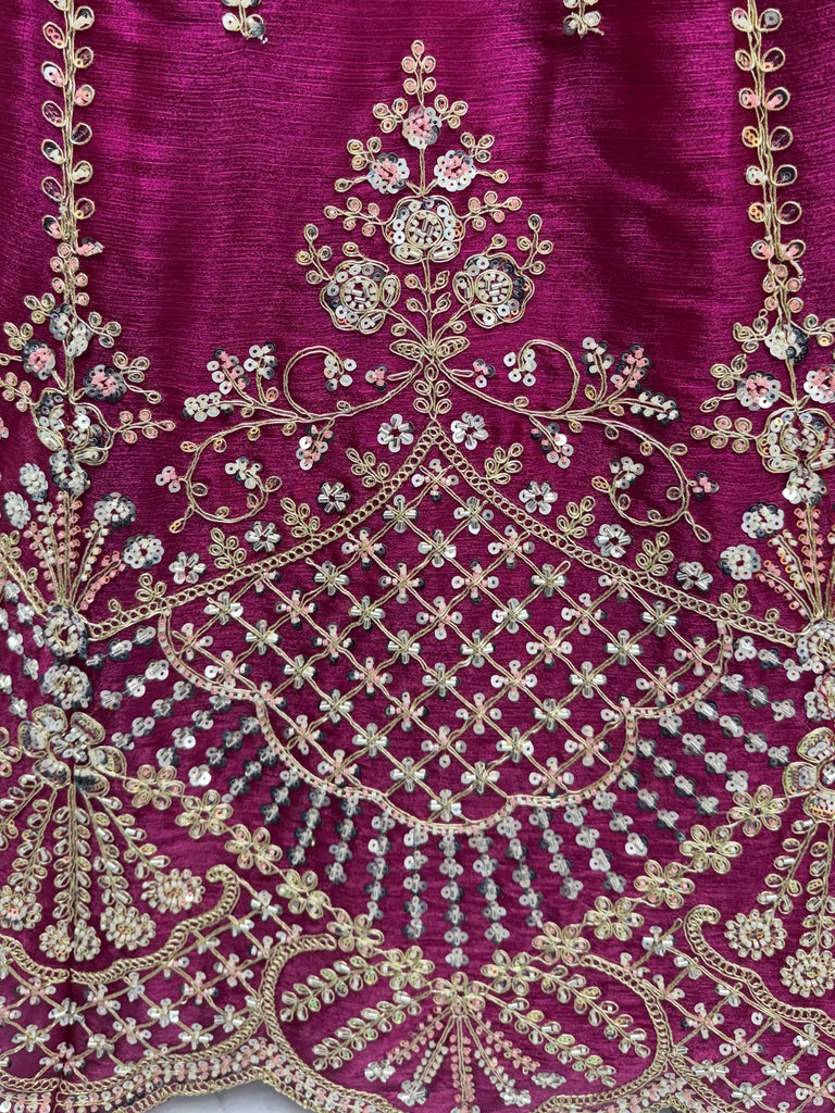 Attractive Wine Dori Work Satin Sangeet Wear Lehenga Choli
