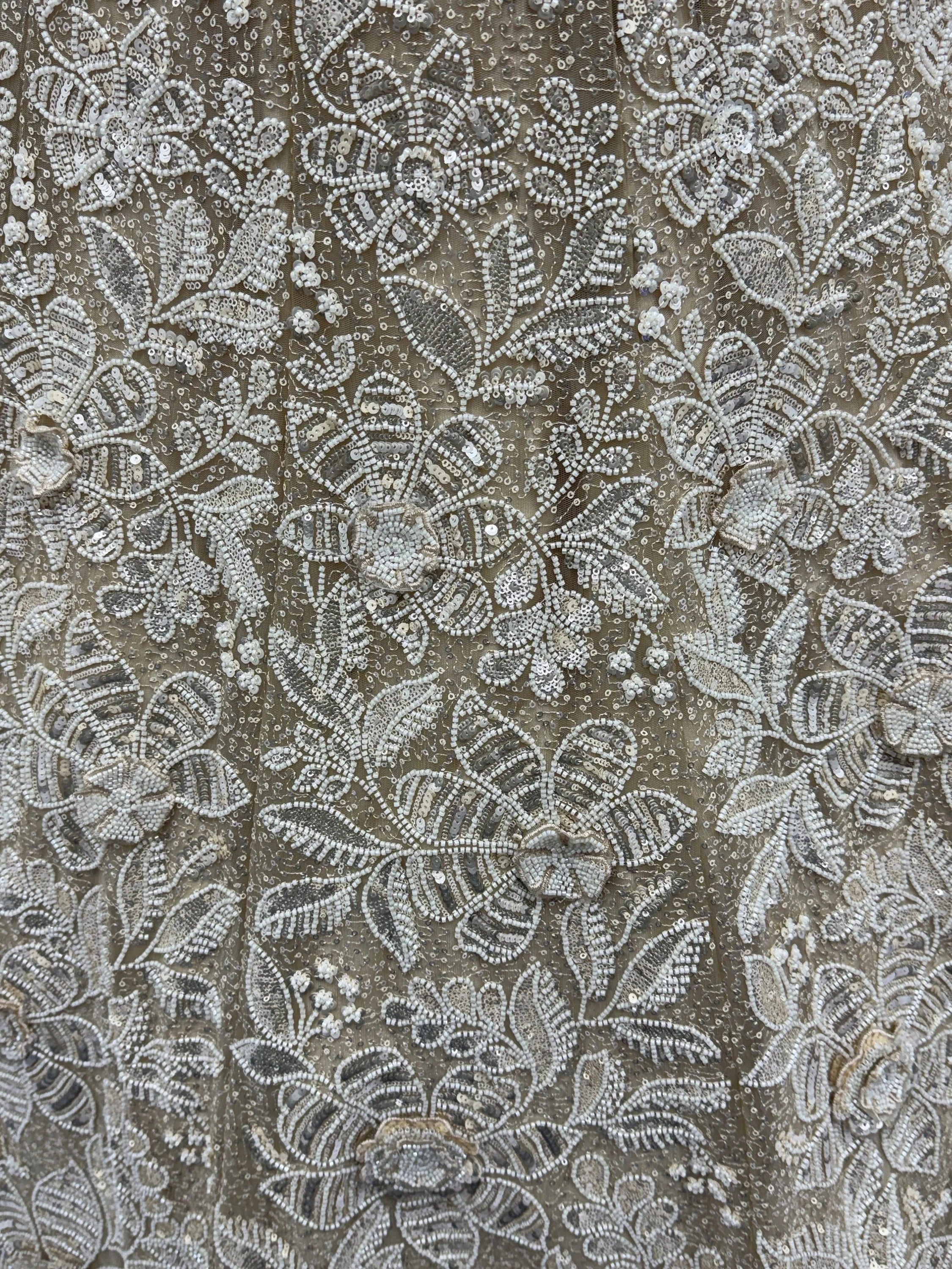 Graceful Cream Beads Work Net Party Wear Lehenga Choli