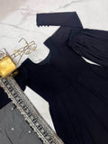 Pretty Black Georgette Sequins Festival Wear Anarkali Suit
