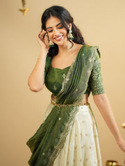 Gorgeous White Silk Sequins Work Function Wear Lehenga Choli