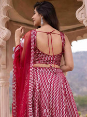 Pink Sequins Heavy Net Party Wear Lehenga Choli With Dupatta