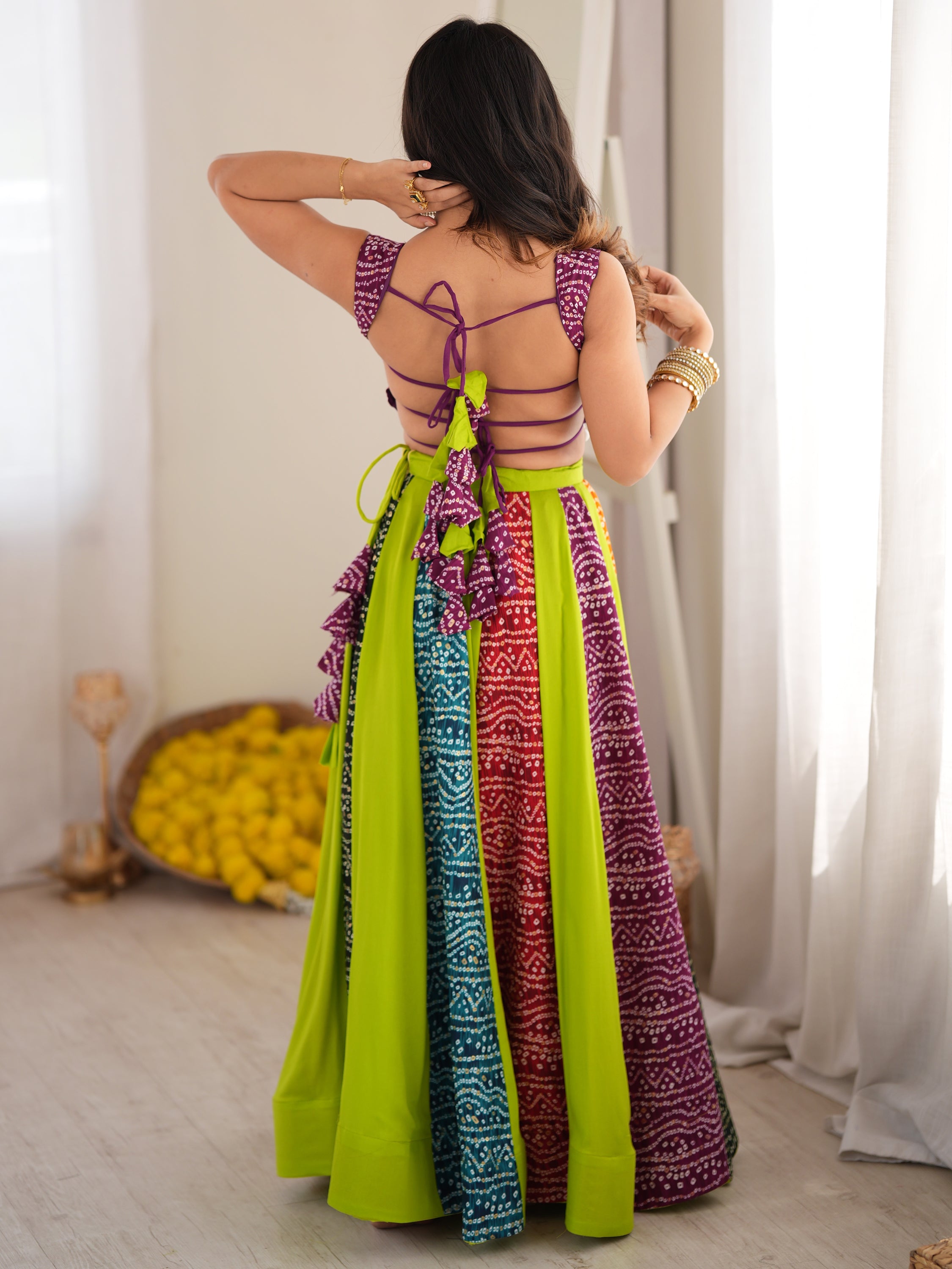 Timeless Multi-Color Digital Printed Rayon Navratri Wear Lehenga Choli