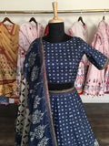 Wonderful Navy Blue Digital Printed Silk Festival Wear Lehenga Choli