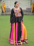 Gorgeous Multi-Color Rayon Kutchi Work Lehenga With Peplum Top