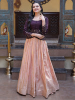Alluring Cream Zari Weaving Jacquard Wedding Wear Lehenga Choli
