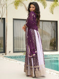 Glamorous Wine Embroidered Function Wear Gown With Dupatta