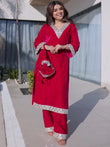 Impressive Pink Zari Embroidered Velvet Festival Wear Salwar Kameez
