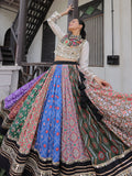 Elegant Multi-Color Digital Printed Cotton Navaratri Wear Lehenga Choli