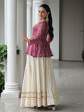 Stylish Red Bandhani Printed Navratri Wear Lehenga Choli