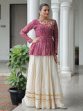 Stylish Red Bandhani Printed Navratri Wear Lehenga Choli