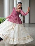 Stylish Red Bandhani Printed Navratri Wear Lehenga Choli