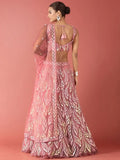 Fantastic Pink Sequins Net Reception Wear Lehenga Choli With Dupatta