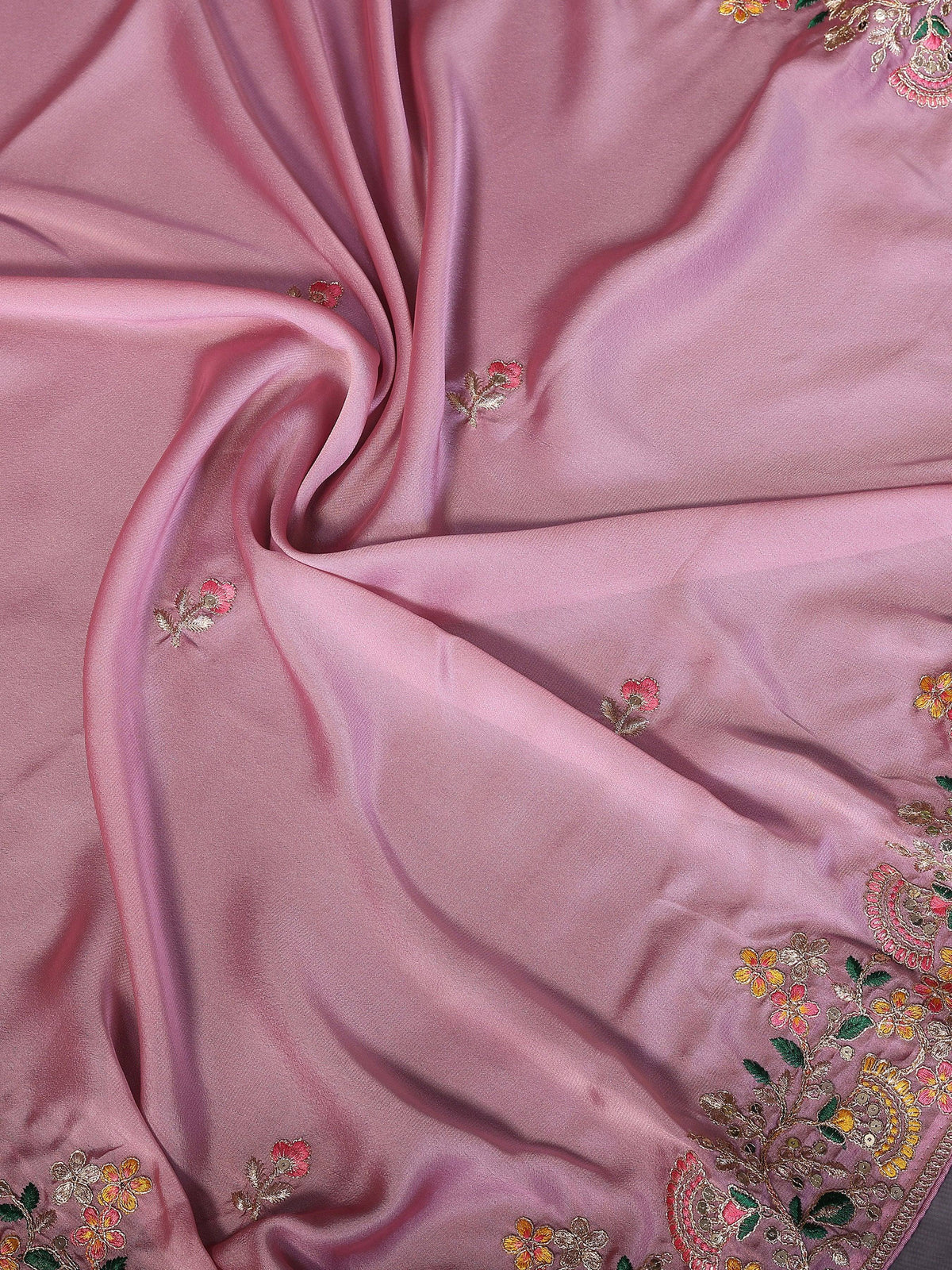 Superb Pink Dori Work Silk Function Wear Saree With Blouse