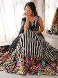 Chic Black Georgette Sequins Embroidered Party Wear Lehenga Choli