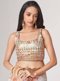 Gorgeous White Floral Printed Organza Party Wear Saree With Blouse