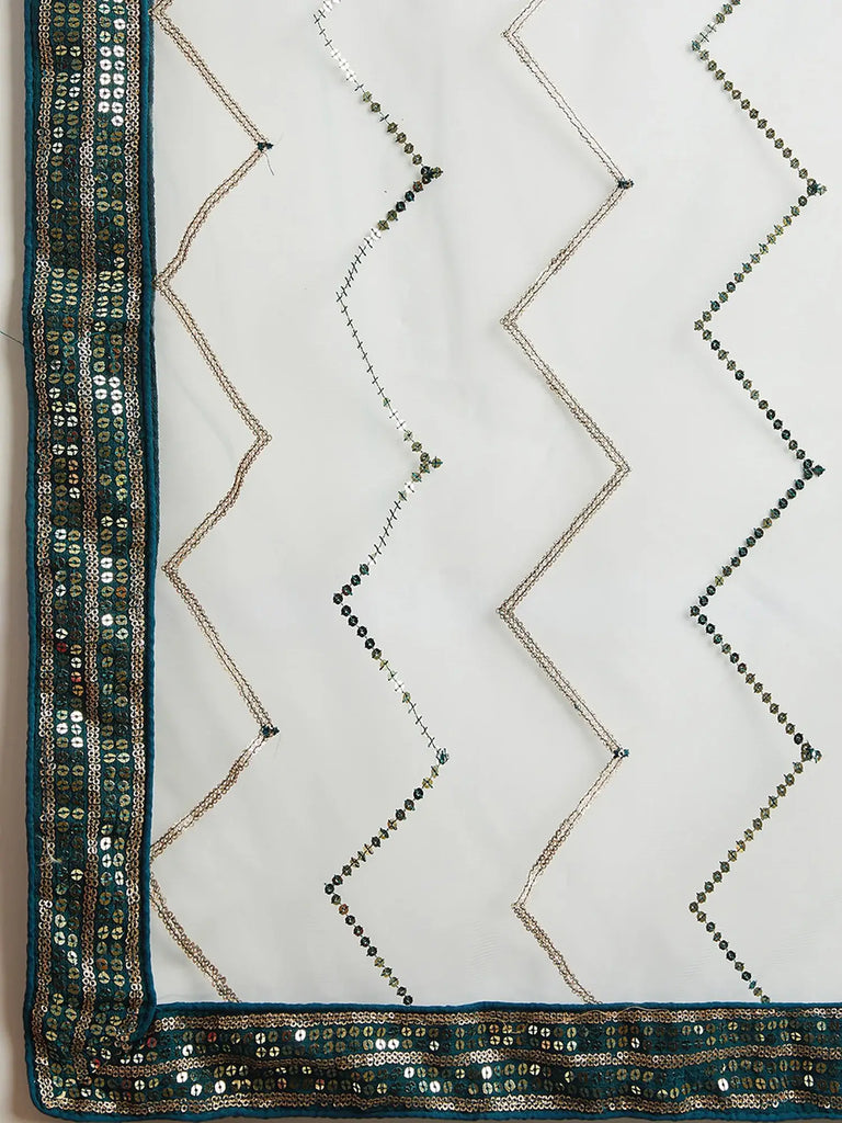 Magnetic Blue Sequins Art Silk Wedding Wear Lehenga Choli