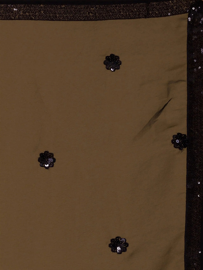 Outstanding Black Sequins Georgette Party Wear Lehenga Choli