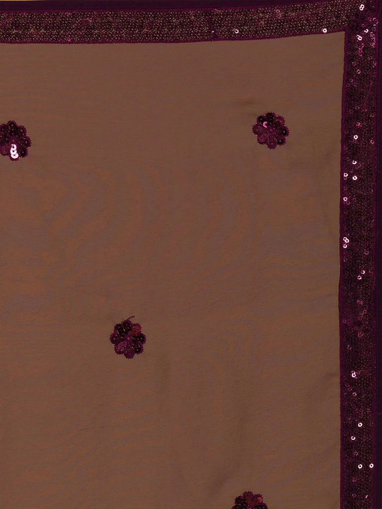 Awesome Purple Sequins Georgette Sangeet Wear Lehenga Choli