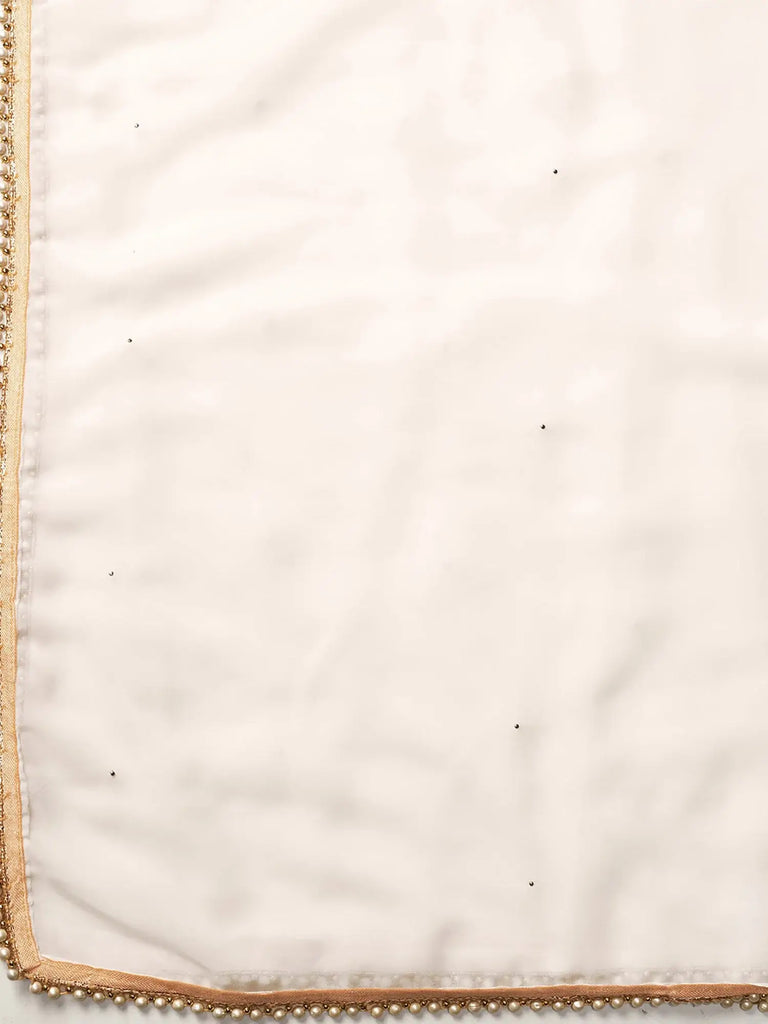 Fascinating White Thread Work Georgette Bridesmaid Lehenga Choli