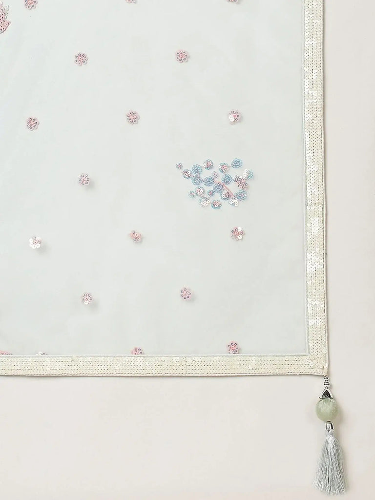 Adoring Pista Green Sequins Net Wedding Wear Plus Size Lehenga Choli