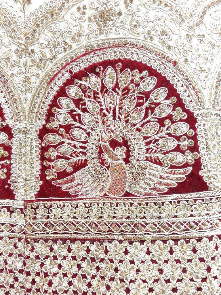 Awesome Off-White Dori Embroidered Silk Bridal Wear Lehenga Choli