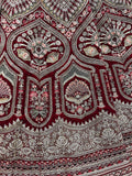 Rani Pink Heavy Embroidered Velvet Bridal Wedding Wear Lehenga Choli