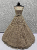 Fantastic Beige Net Multi-Thread Work Wedding Lehenga Choli