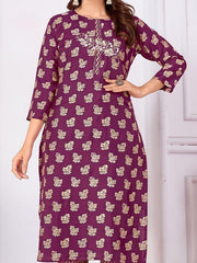 Fabulous Wine Digital Printed Rayon Casual Wear Pant Suit