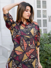 Astonishing Multi-Color Digital Printed Cotton Top Palazzo Co-Ord Set