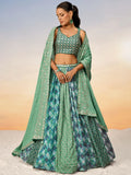 Glamorous Multi-Color Sequins Chiffon Event Wear Lehenga Choli