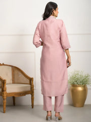 Marvelous Pink Embroidered Viscose Festival Wear Pant Suit With Dupatta