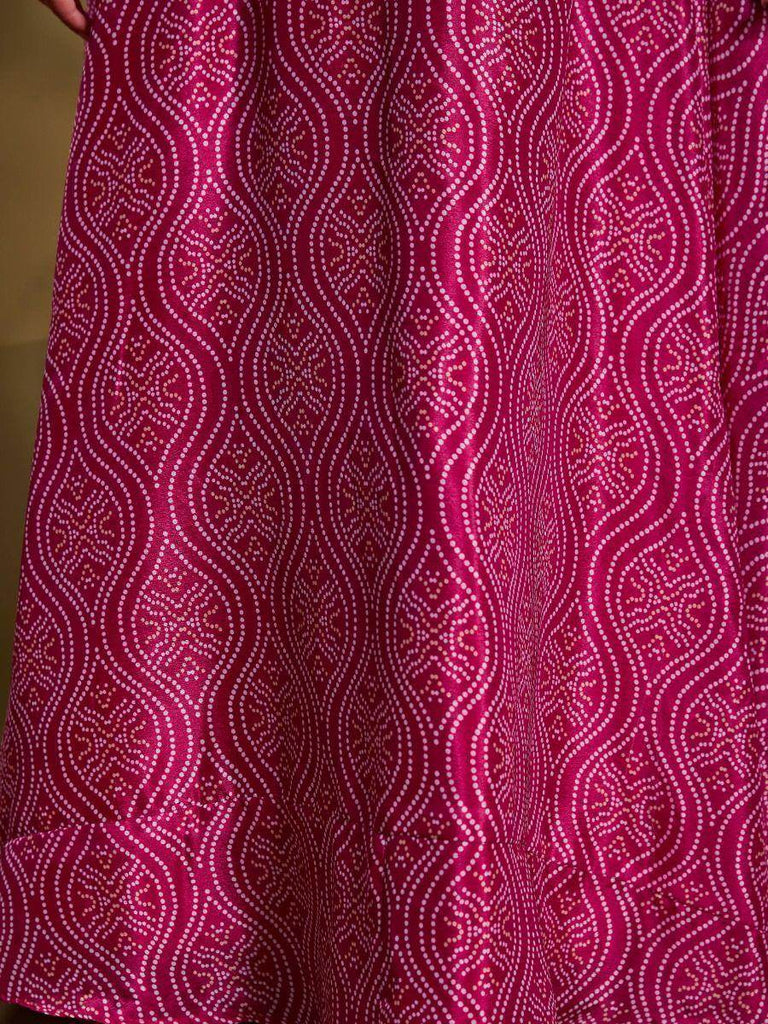Charming Pink Digital Printed Crepe Reception Wear Lehenga Choli