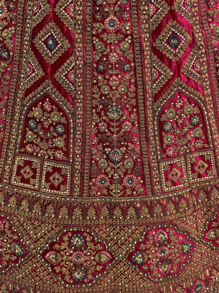 Adorable Dark Pink Dori Work Bridal Lehenga Choli With Double Dupatta - Ethnic Plus In
