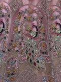 Adorable Peach Thread Work Net Lehenga Choli With Dupatta - Ethnic Plus In