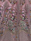 Adorable Peach Thread Work Net Lehenga Choli With Dupatta - Ethnic Plus In
