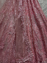 Adorable Pink Sequins Net Engagement Wear Lehenga Choli With Dupatta - Ethnic Plus In