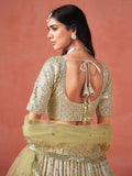 Adorning Yellow Georgette Haldi Wear Lehenga Choli With Dupatta - Ethnic Plus In