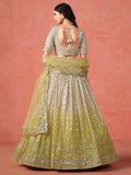 Adorning Yellow Georgette Haldi Wear Lehenga Choli With Dupatta - Ethnic Plus In