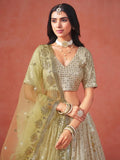 Adorning Yellow Georgette Haldi Wear Lehenga Choli With Dupatta - Ethnic Plus In