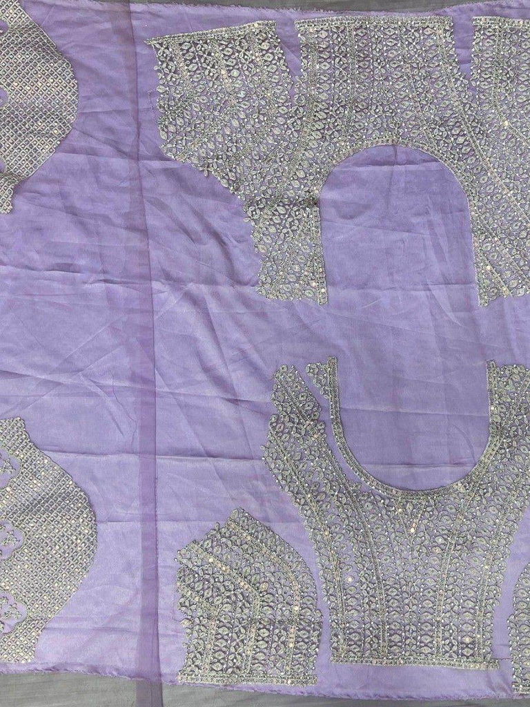 Majestic Lavender Heavy Embroidered Net Engagement Wear Lehenga Choli