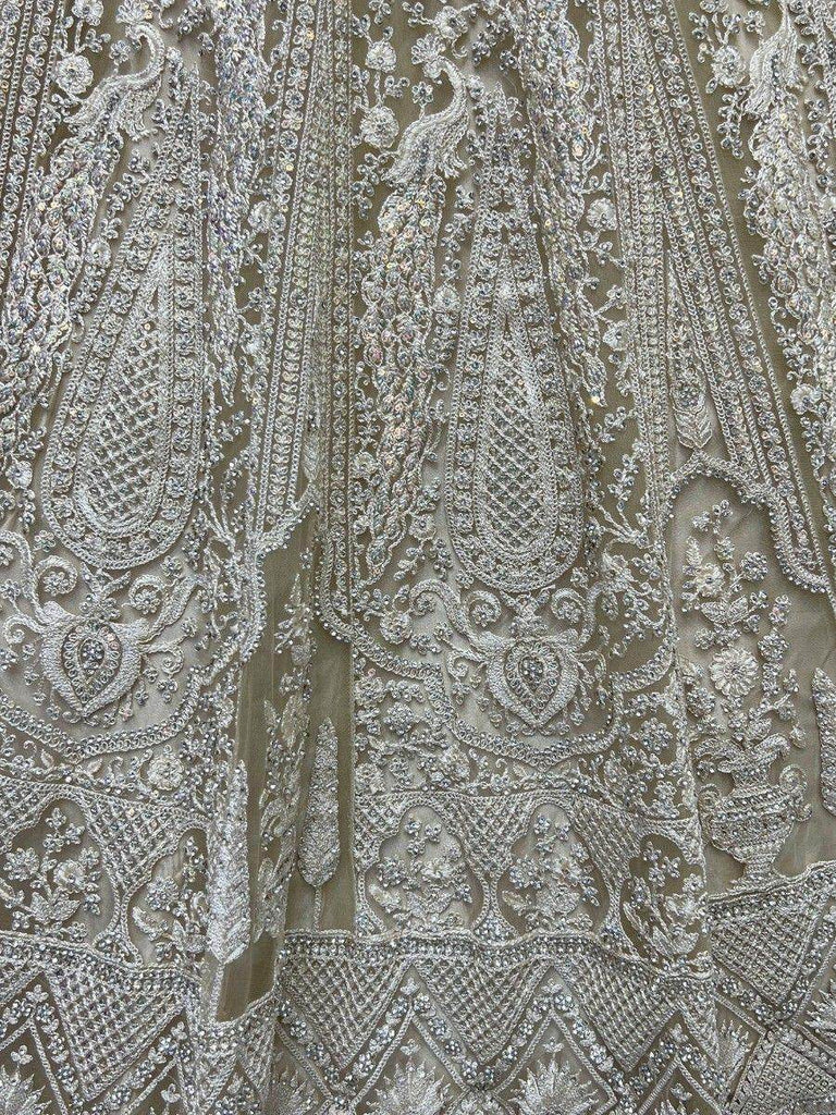 Gorgeous Sage Green Embroidered Net Lehenga Choli With Dupatta