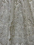 Gorgeous Sage Green Embroidered Net Lehenga Choli With Dupatta