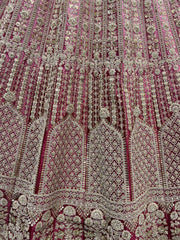Amazing Pink Sequins Velvet Bridal Lehenga Choli With Double Dupatta