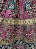 Adorable Rani Pink Dori Work Velvet Bridal Lehenga Choli With Dupatta