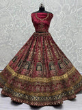 Adorable Rani Pink Dori Work Velvet Bridal Lehenga Choli With Dupatta