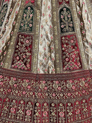 Pleasant Multi-Color Sequins Velvet Lehenga Choli With Double Dupatta