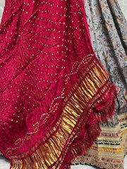 Astonishing Grey Floral Printed Silk Festival Wear Lehenga Choli