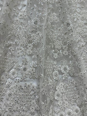 Gorgeous White Embroidered Net Reception Wear Lehenga Choli
